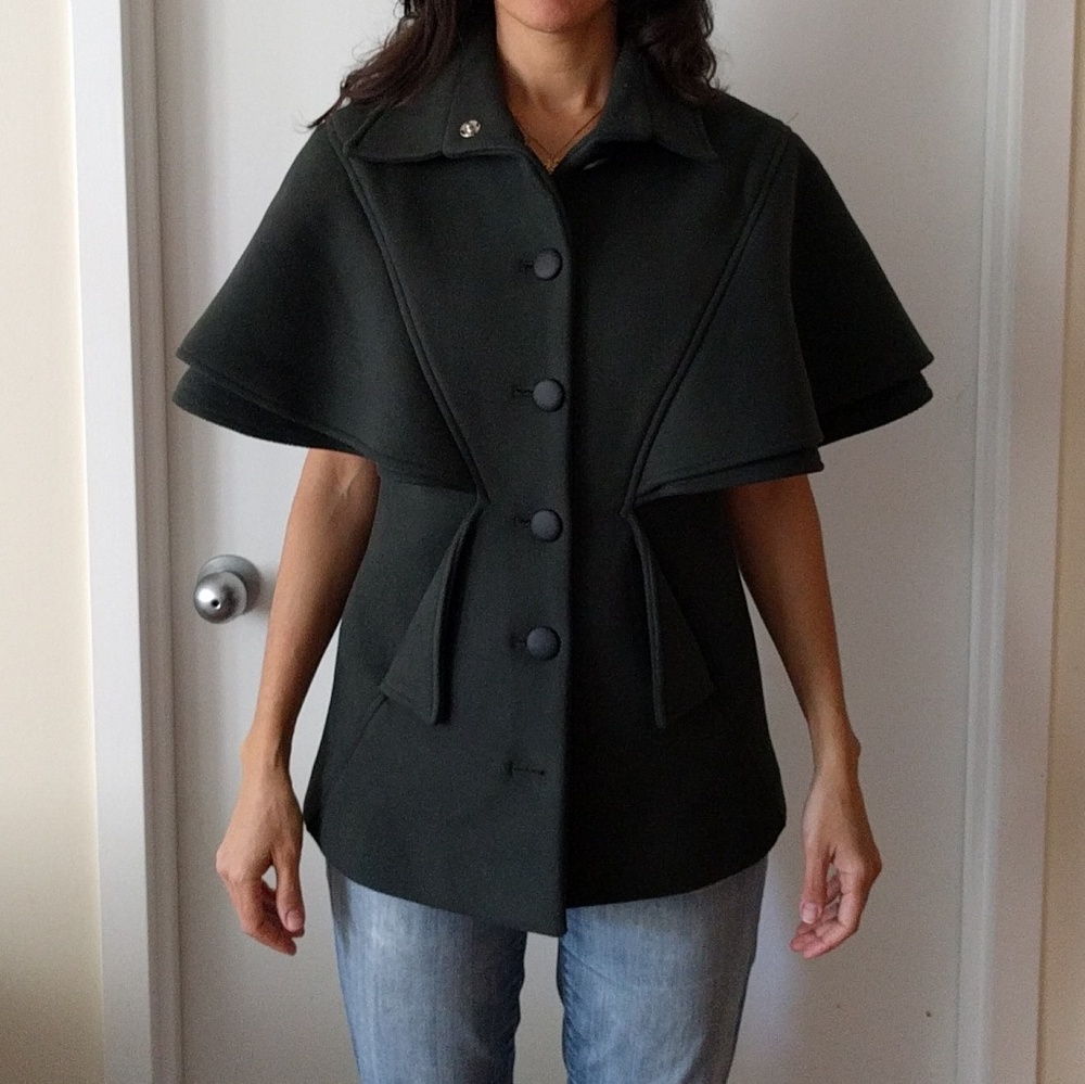 Vaute Couture cape coat gray Small perfect spring